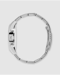 Maxum - Lansdowne Multifunction Chrono Silver Tone Case & Bracelet With Black Dial
