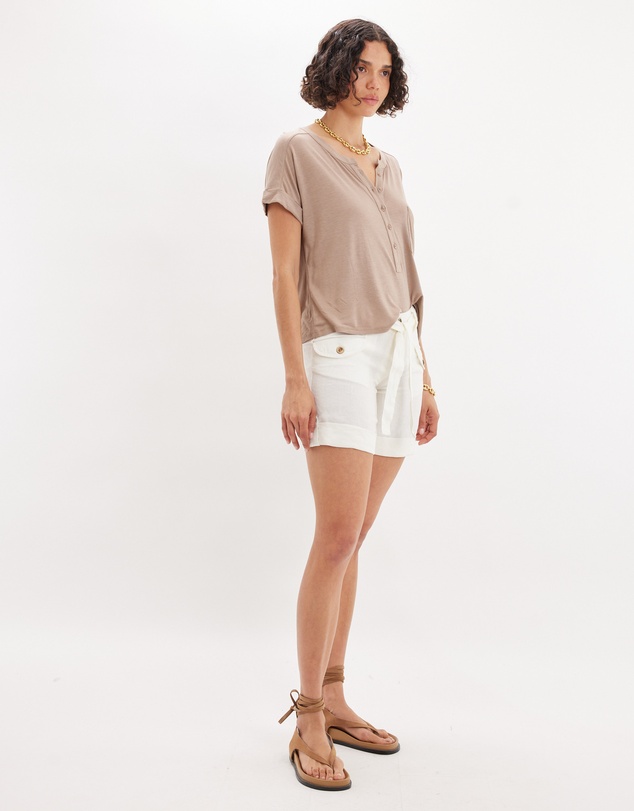 Amelius - Enid Three Quarter Button Tee