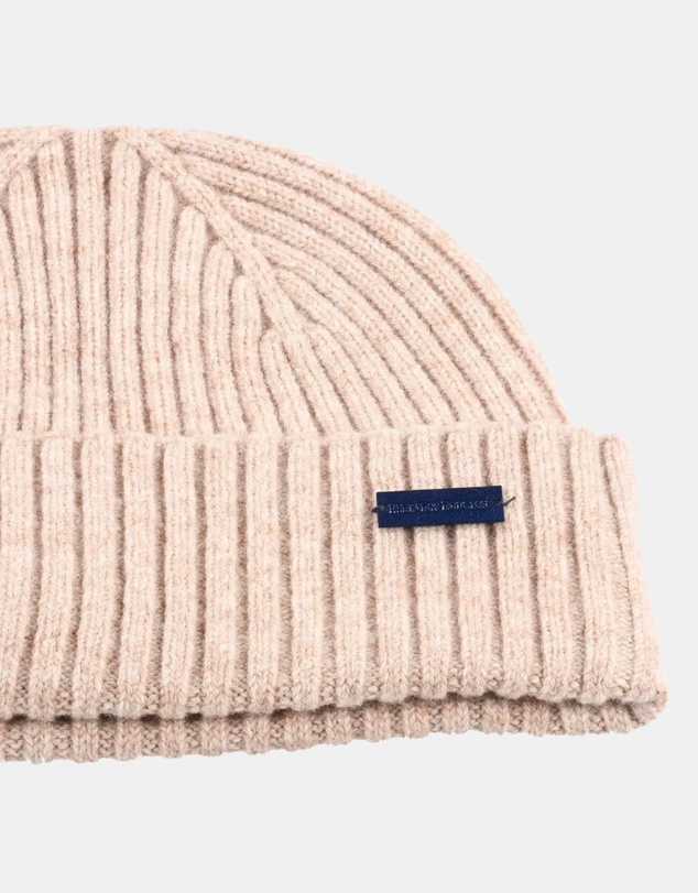 Henry Bucks - HENRY BUCKS Merino Wool Beanie BEIGE