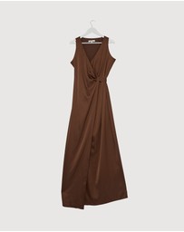 Revibe - Repaired CHANCERY Lani Sleeveless Wrap Maxi Dress - AU 10