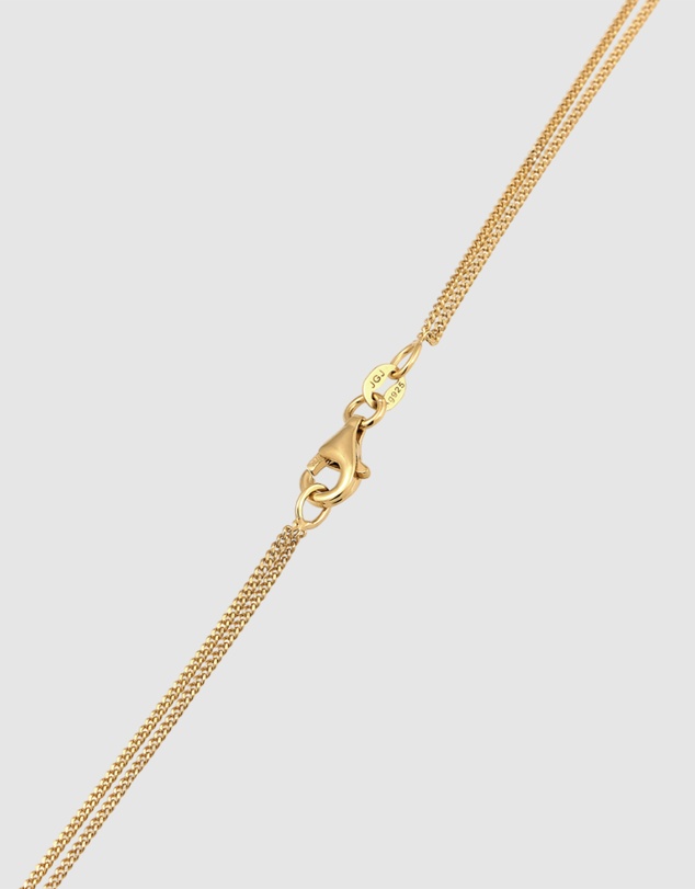 Elli Jewelry - Necklace Layer Crystal Circle 925 Sterling Silver Gold-Plated