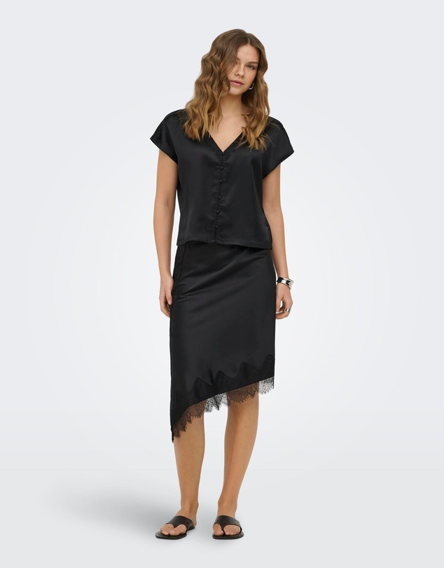 ONLY - Faraya Satin Lace Skirt