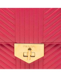 Pre-Loved by Azura Reborn - Pre-Loved Soft Calf Chevron Impunture Turn Lock Chain Crossbody