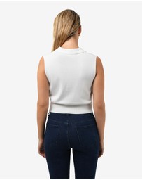 Forcast - Collins Collar Knit Top