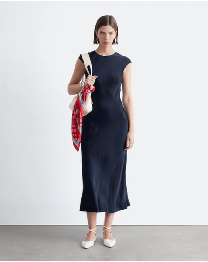 & Other Stories - Fitted Satin Maxi Dress