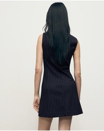 M.N.G - Boat-Neck Pinstripe Dress