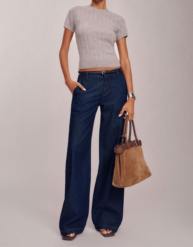 Reformation - Elio Low Rise Denim Trousers
