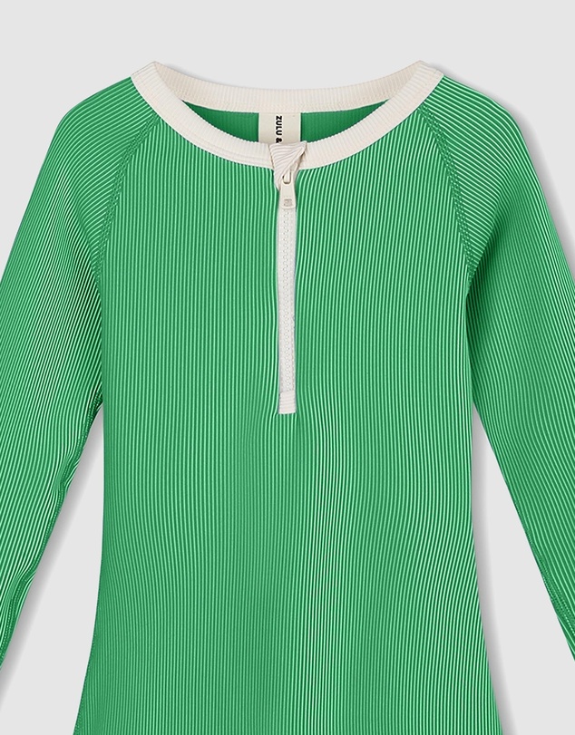 Zulu & Zephyr Mini - Mini Stripe Rib Rashie Onesie - Kids