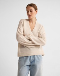 Oxford - Camille V-Neck Wool Blend Knit