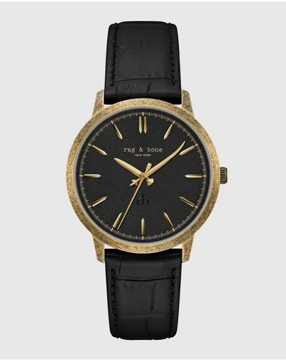 rag & bone - Manston Mens Leather Strap Watch