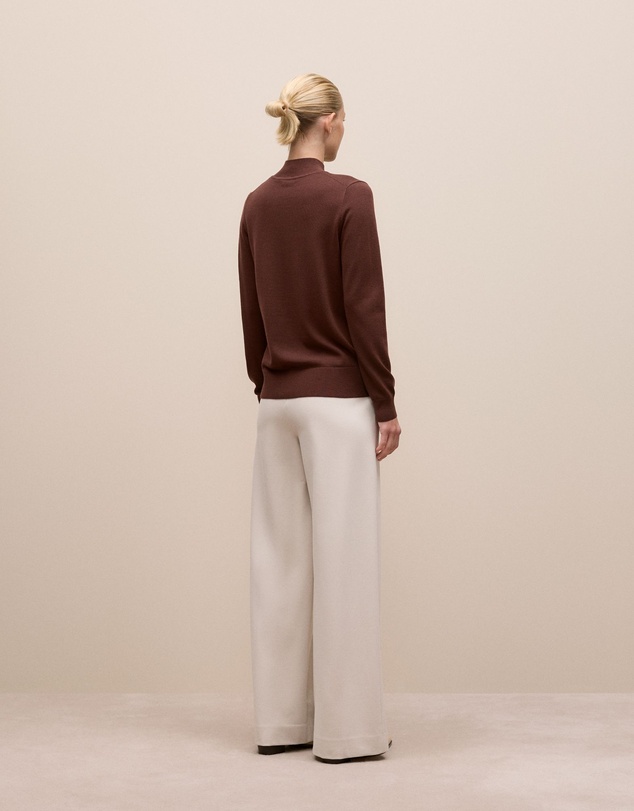 Trenery - Merino Mock Neck in Espresso