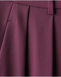 M.N.G - Wide-Leg Mid-Rise Pleated Trousers
