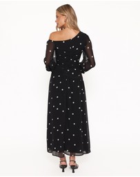 Petal & Pup - Levine Maxi Dress - Black Polka Dot