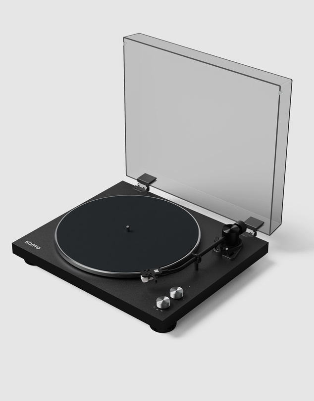 iWorld - Kanto OBI3 Turntable with Bluetooth 5.3, Preamp, and Pitch Control - Matte Black