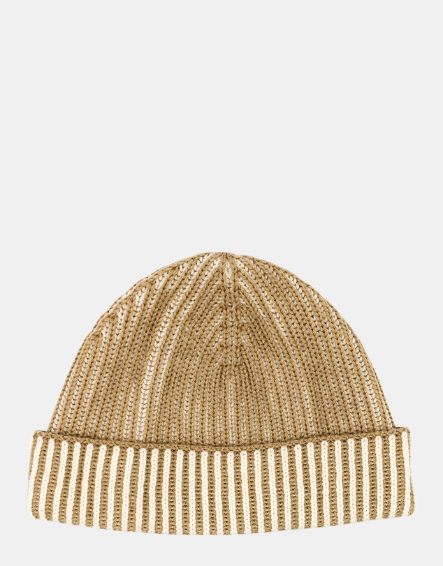 Morgan & Taylor - Sarina Ribbed Knit Beanie in Beige