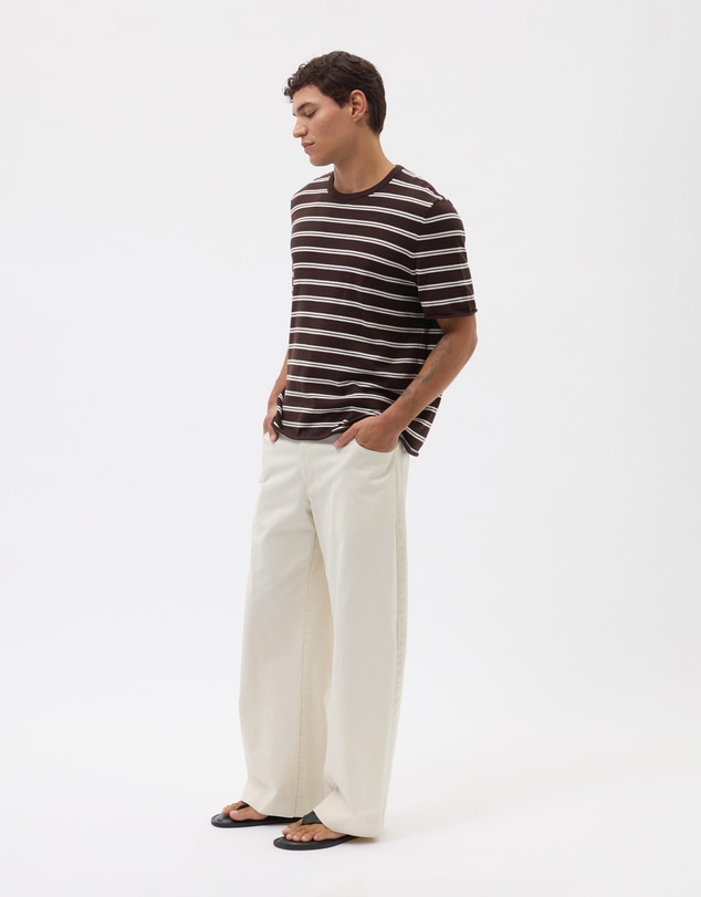 AERE - Organic Cotton Stripe Knit Tee