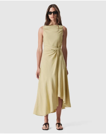 & Other Stories - Asymmetric Wrap-Knot Midi Dress