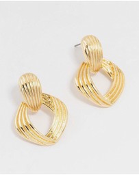Lovisa - Gold Plated Vintage Door Knocker Stud Earrings