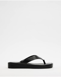 AERE - Leather Platform Thongs