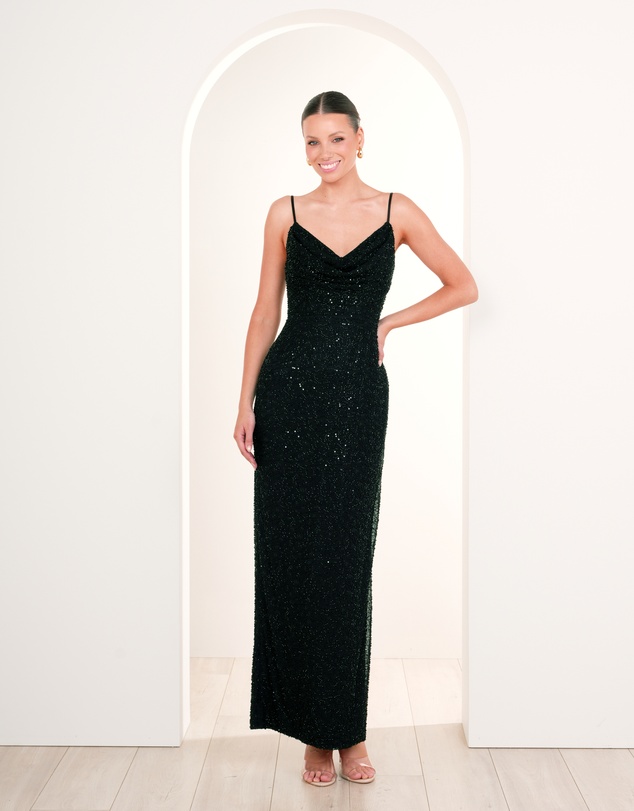 Pilgrim - Lalor Cowl Neck Beaded Gown