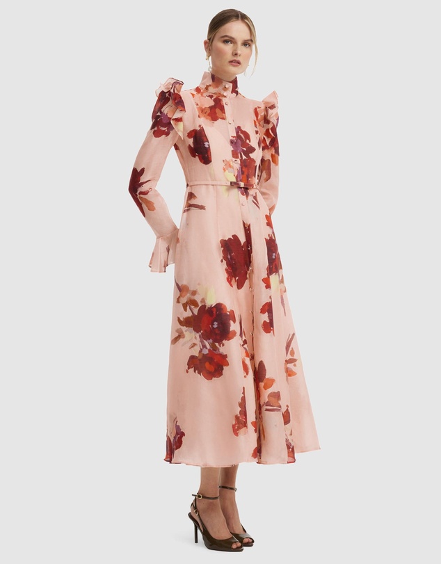 LEO LIN - Katrina Butterfly Sleeve Midi Dress