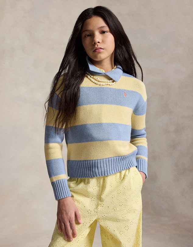 Polo Ralph Lauren - Striped Cotton Polo Sweater - Teens