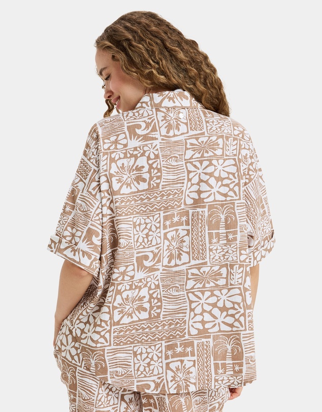 Roxy - Womens Beachy Nostalgia Slub Short Sleeve Shirt