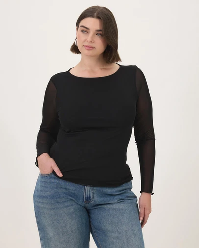 Atmos&Here Curvy - Zerea Mesh Top