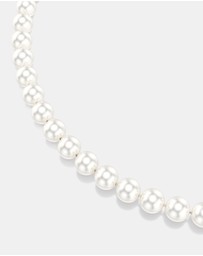 Swarovski - Matrix Necklace, Crystal Pearl, White, Rhodium Plated