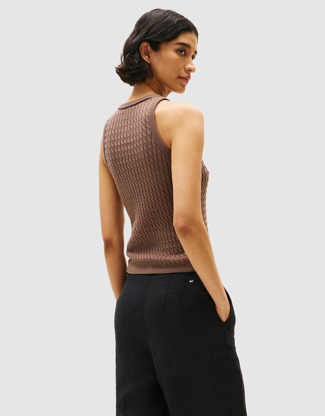 Tommy Hilfiger - Cable Knit Sleeveless Slim Sweater