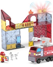 Magna-Tiles - MAGNA-TILES - Fire Station - 50 Piece