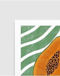 Olive et Oriel - Papayas by Emeliemaria Art Print