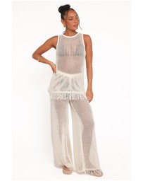 Petal & Pup - Lorna Knitted Pant - Off White