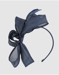 Max Alexander - Organza Navy Racing Fascinator