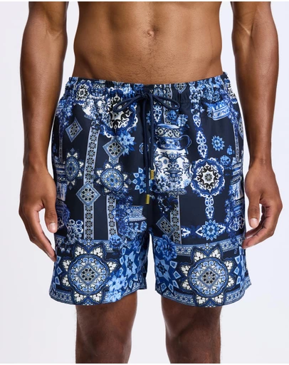 Camilla - Mid Length Boardshorts With Elastic Waist
