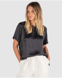 CAMIXA - Teena Satin Silk T-shirt