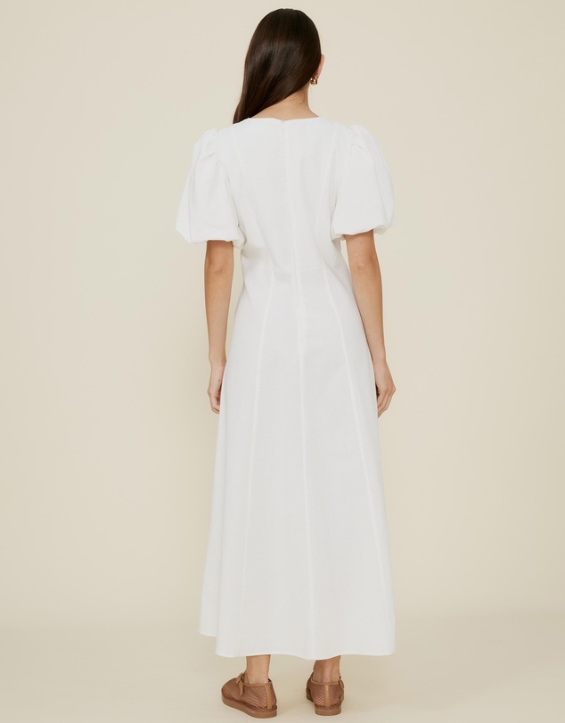 The Fated - Lucy Puff Sleeve Midi Dress