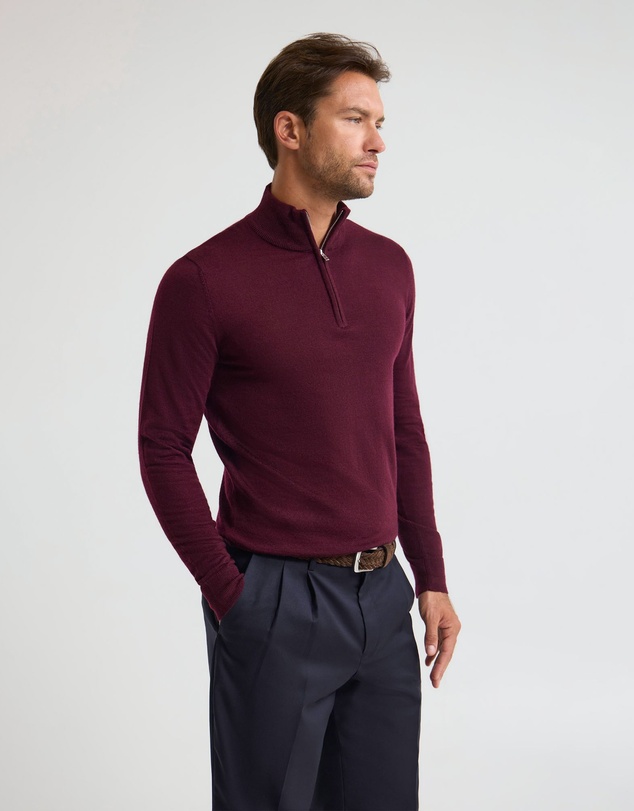 Oxford - Merino Zip-Neck Wool Pullover