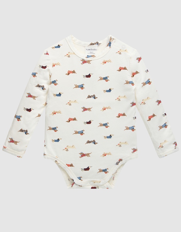 Kynd Baby - Comfy Bodysuit Long Sleeve in Dachshund