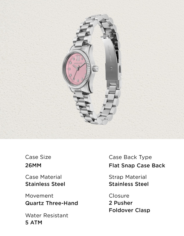 Michael Kors - Lexington Silver Tone Analogue Watch
