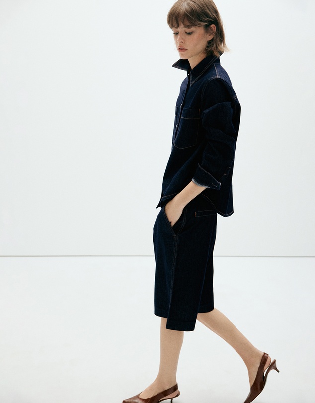 M.N.G - Straight Fit Pleat Bermuda Shorts
