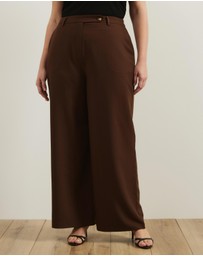 Atmos&Here Curvy - Agnes Pleated Tailored Pants