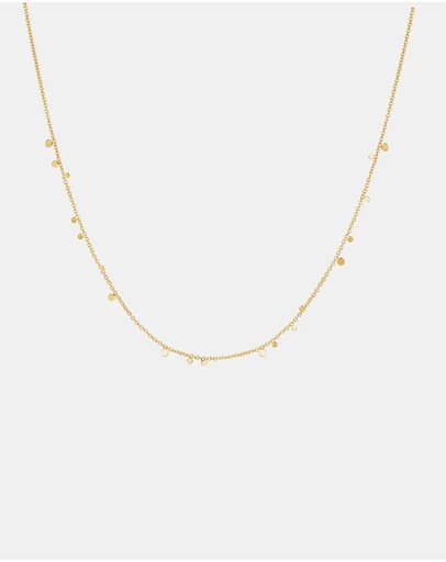 Ania Haie - Ania Haie Gold Mini Disc Drop Stacking Necklace