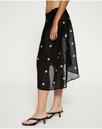 Lover - Andie Polka Dot Asymmetric Skirt