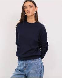 Calli - Melton Relaxed Knit Jumper
