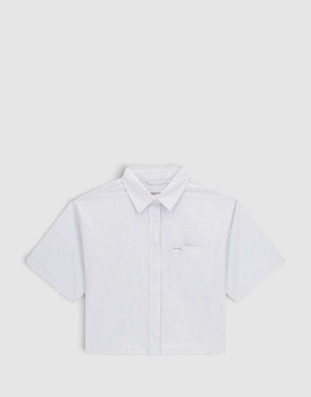 GUESS Jeans - GUESS JEANS Short Sleeve Gingham Boxy Shirt