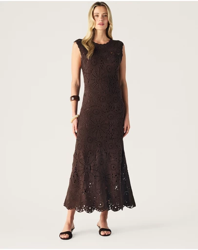 MOS The Label - Anouk Crochet Maxi Dress