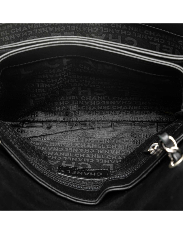 Pre-Loved by Azura Reborn - Pre-Loved Choco Bar Calfskin Camellia No. 5 CC Shoulder Bag