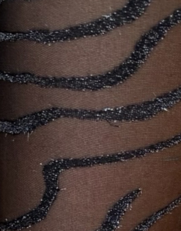 High Heel Jungle - Metallic Zebra Premium Jacquard Tights