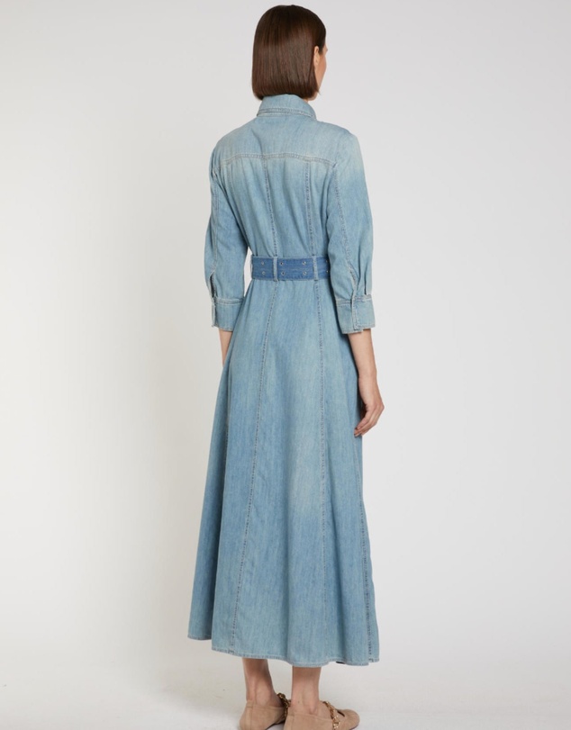 Marella - Light Denim Belted Dress